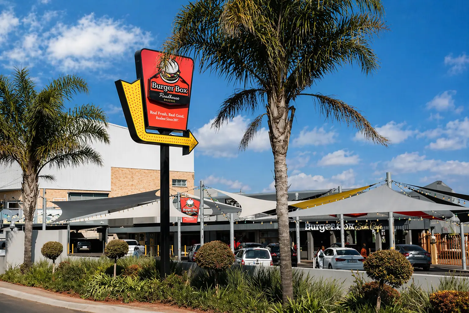 Front exterior of the Burger Box Krugersdorp branch